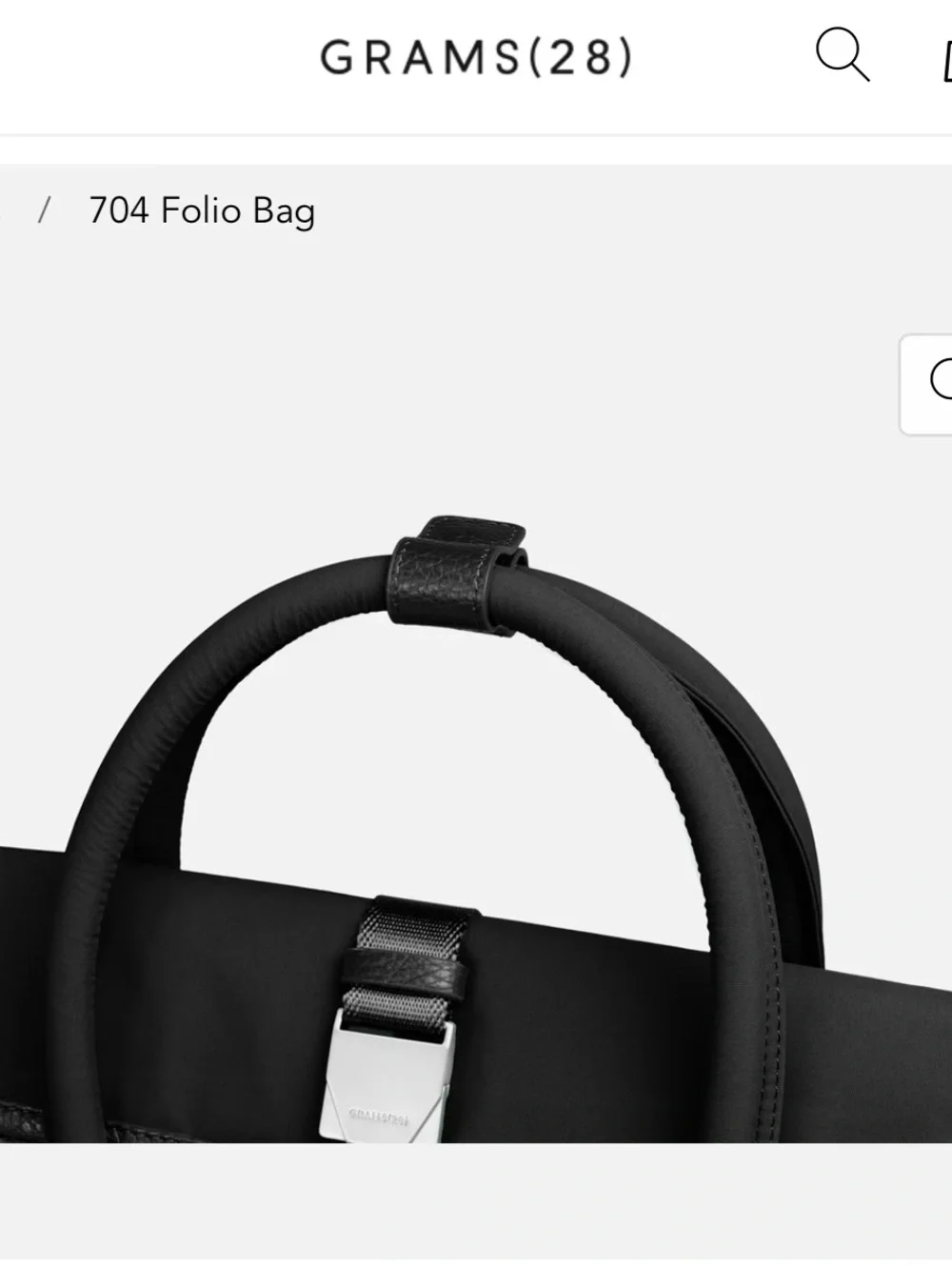 704 Folio Laptop Bag — Black